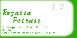 rozalia petrusz business card